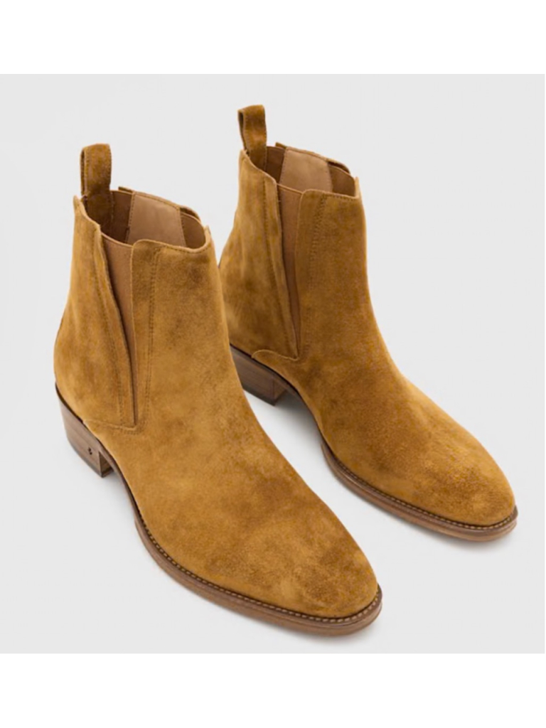 John Varvatos Clay Brown Suede Chelsea Boots 9 Brand New